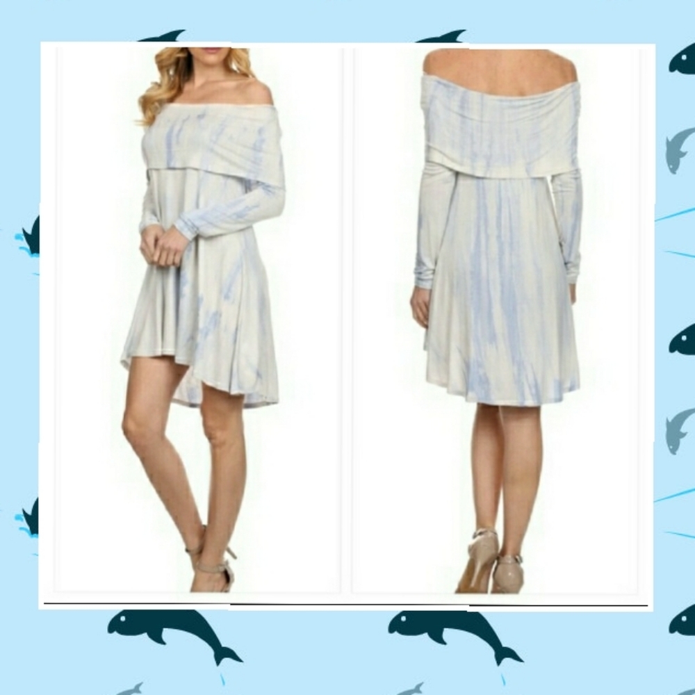 Spell Inspured Tie Dye Off the Shoulder High Low Dress - Picture 6 of 6